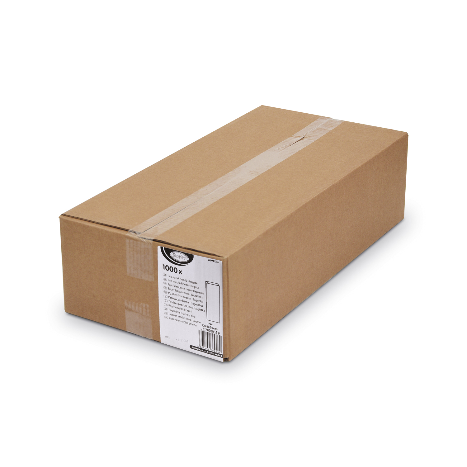 Papierový sáčok s 85mm krížovým dnom kraft 22,5 x 31 cm `2kg` [1000 ks] 